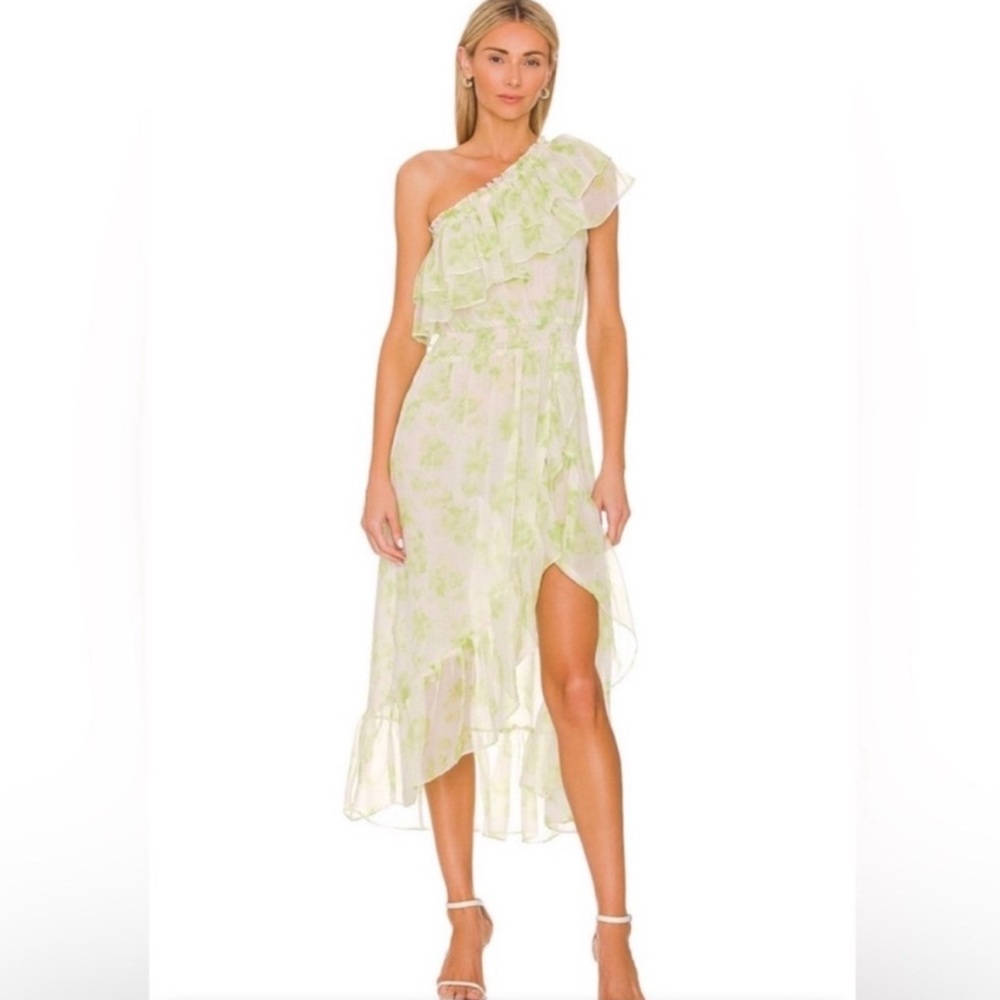 “MISA LOS ANGELES” X Revolve Rumi One Shoulder Ruffle Dress